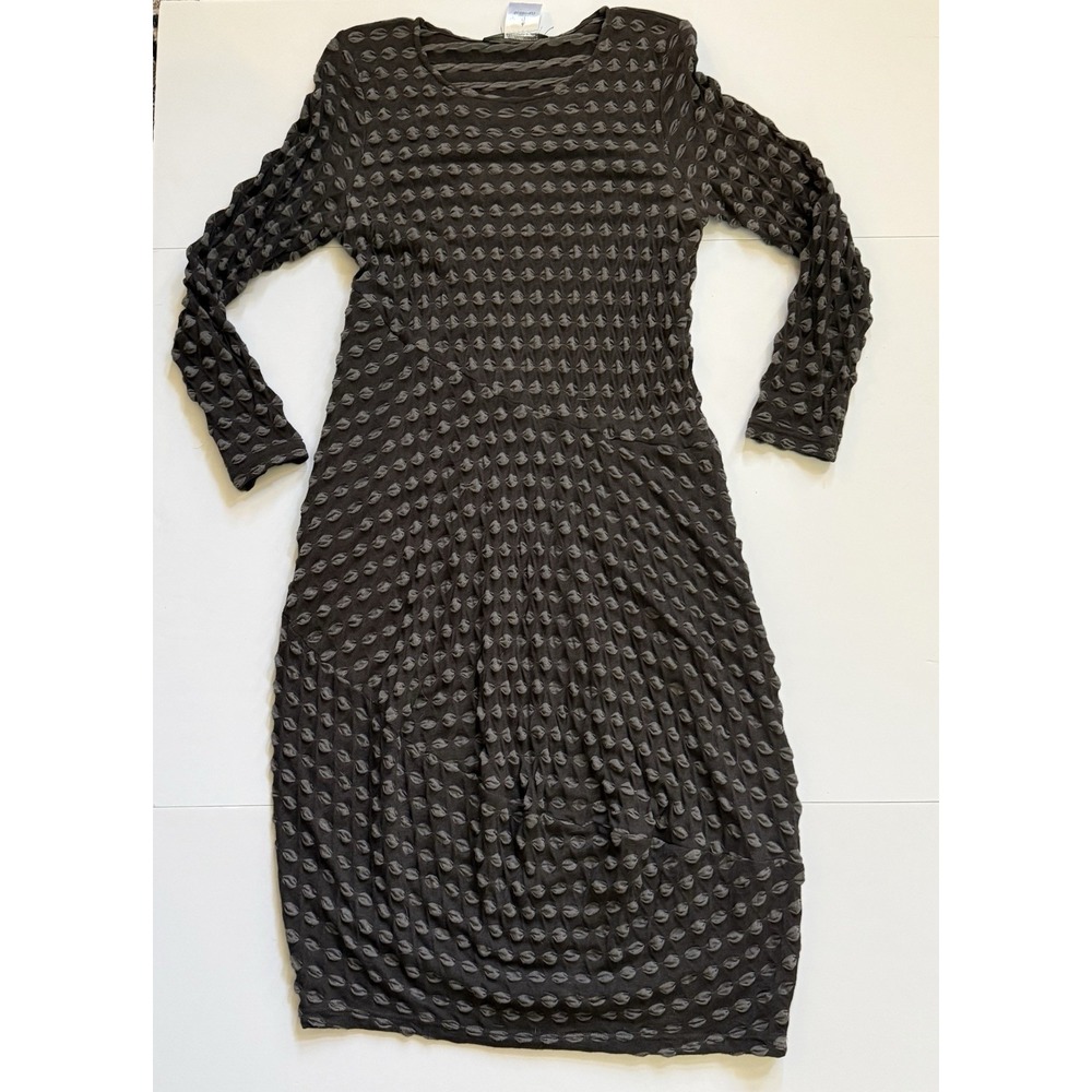 Elemente Clemente gray dress button down long sleeves size 1 pockets wool blend